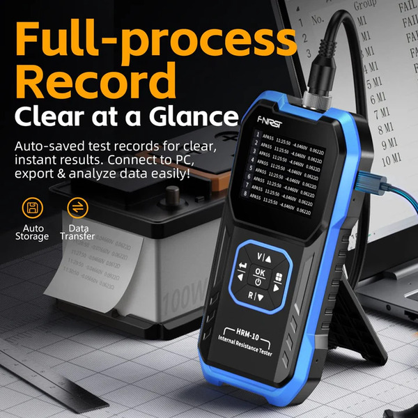 https://bvmeter.com/Tính năng lưu trở kết quả của máy đo nội trở pin, acquy FNIRSI HRM-10